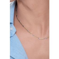 Panzerkette aus Weißgold und Gelbgold 18K, 50 cm 2