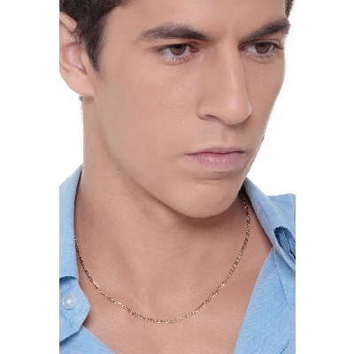 Figarokette Gelbgold 18K, 50 cm