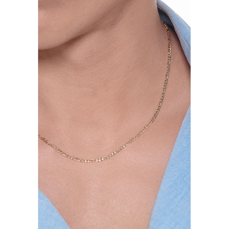 Figarokette Gelbgold 18K, 50 cm