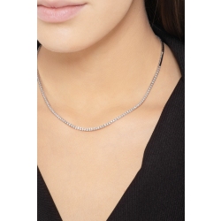 Tennis-Collier aus 18k Weißgold mit 0,01 Karat Diamanten  2