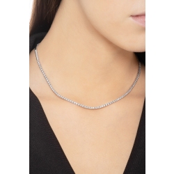 Tennis Collier Weißgold 18 Karat mit Diamanten 2