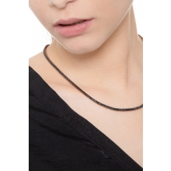 Tennis Collier aus Roségold 18K mit schwarzen Diamanten 2