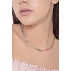 Saphir Tenniskette 18 K Gold, Rainbow Kollektion 2