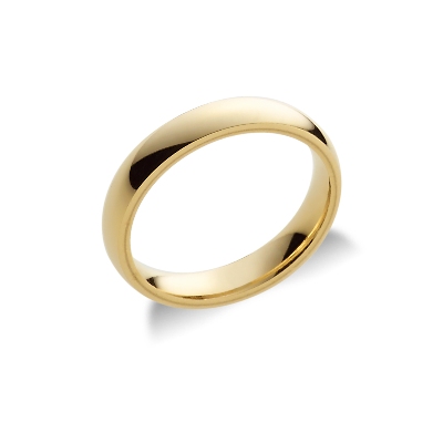 Gelbgold Trauring 18 Karat 4 mm