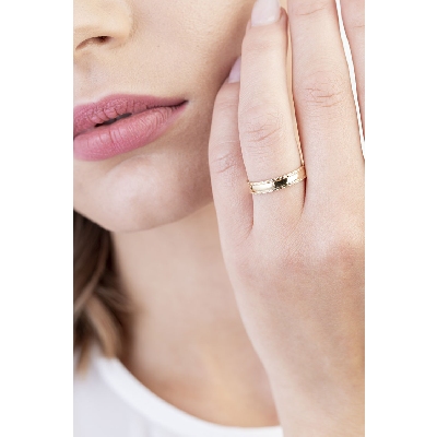 Diamantierter Ehering Gelbgold 750