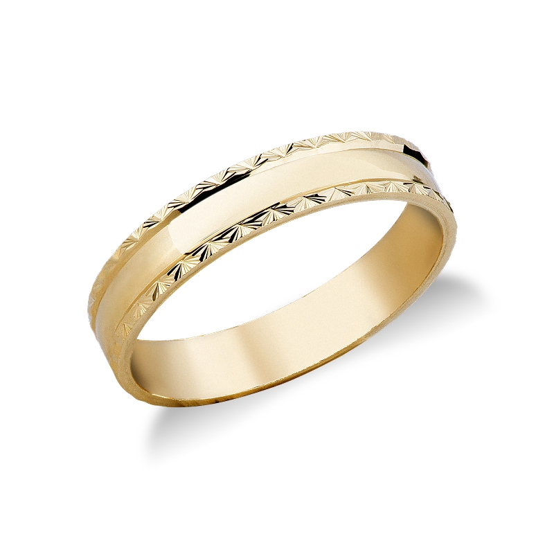 Diamantierter Ehering Gelbgold 750