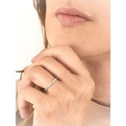 Vorsteckring Weissgold mit Struktur 2