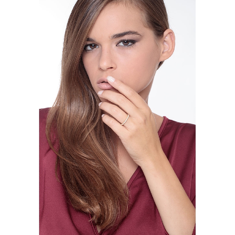 Gelbgold 750 Eternity Ring mit Diamanten