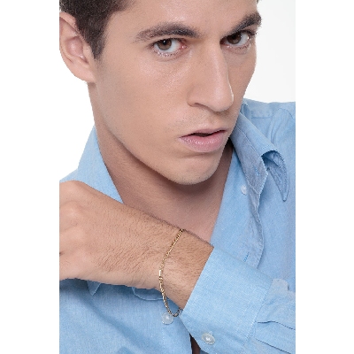 Herrenarmband aus Gelbgold 18Karat, 21 cm