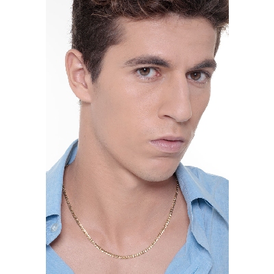 Panzerkette aus 18 Karat Gelbgold, 50 cm