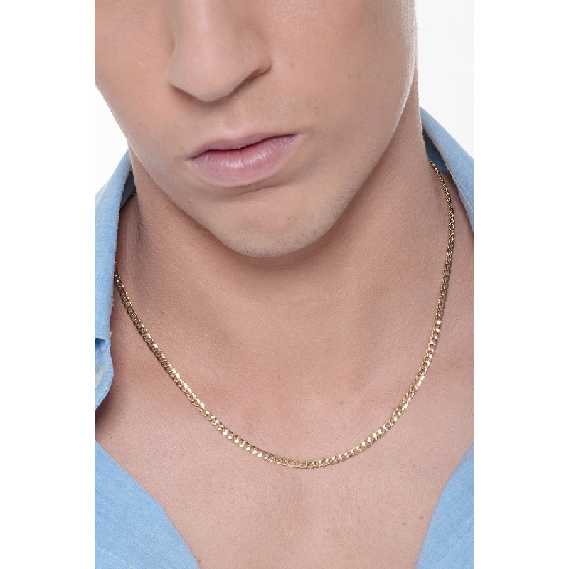 Panzerkette aus 18 Karat Gelbgold, 50 cm