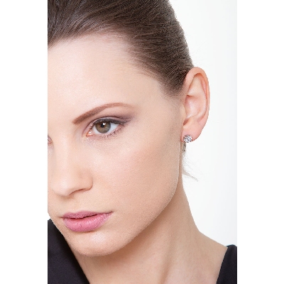 ILLUSION Ohrstecker 18 Karat Weißgold Diamanten