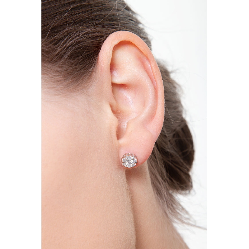 ILLUSION Ohrstecker 18 Karat Weißgold Diamanten ILLUSION Ohrstecker 18 Karat Weißgold Diamanten