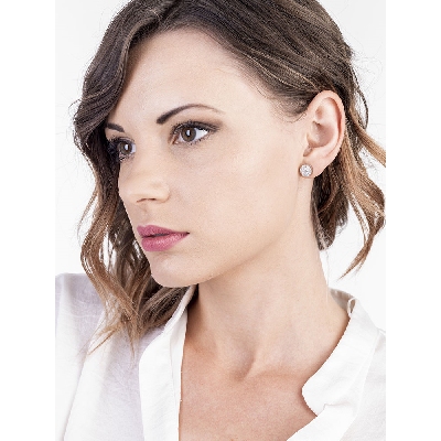 Blumen Ohrstecker ILLUSION Diamanten Weissgold