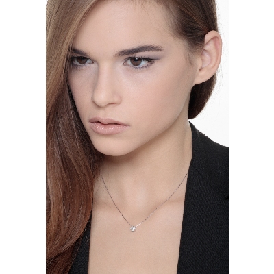 Kette mit Diamant-Anhänger ILLUSION Weißgold