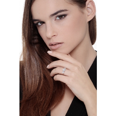 Ring Weißgold mit Diamanten Trilogy Illusion