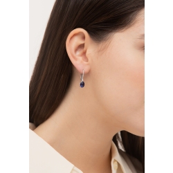 Weißgold 18K Ohrhänger mit blauen Saphiren und Diamanten 2