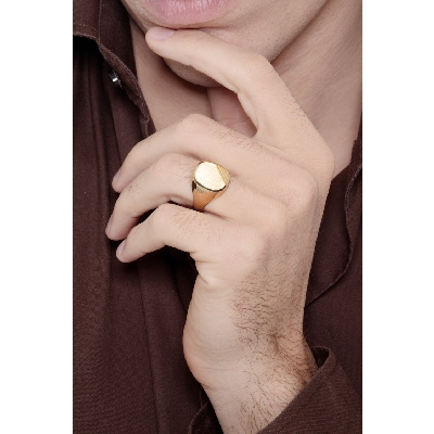 Siegelring Gelbgold 18K Herren 