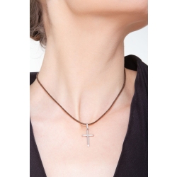 Kreuzanhänger aus Weißgold 18K 2