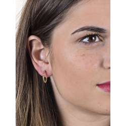 Kleine ovale Creolen Gelbgold 750 2