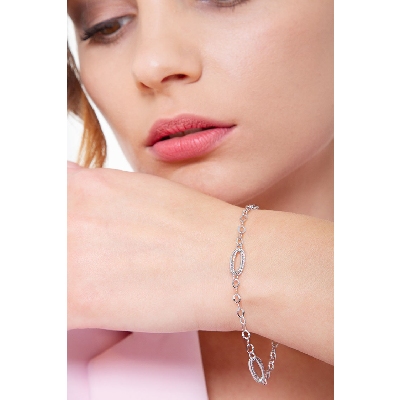 Weißgold 18K Kettenarmband Damen 