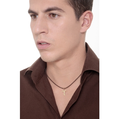 Tau-Kreuz Anhänger Gelbgold 750