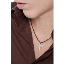 Tau-Kreuz aus 18K Weißgold 2