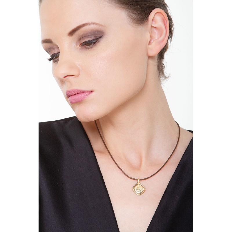 Medaille Gelbgold mit Madonna und Kind 