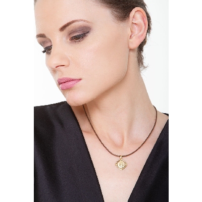 Medaille Gelbgold mit Madonna und Kind 