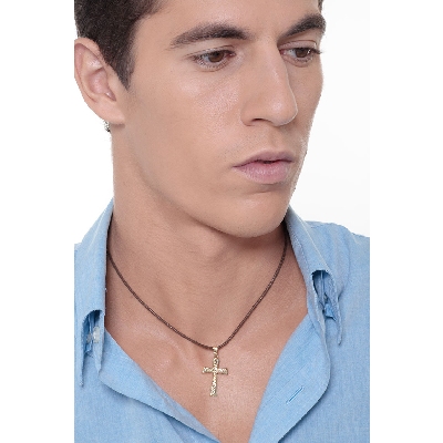 Kreuz Anhänger Gelbgold 18 Karat